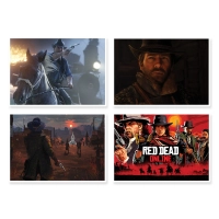 پوستر طرح Red Dead Redemption 2 کد A-1527 مجموعه 4 عددی