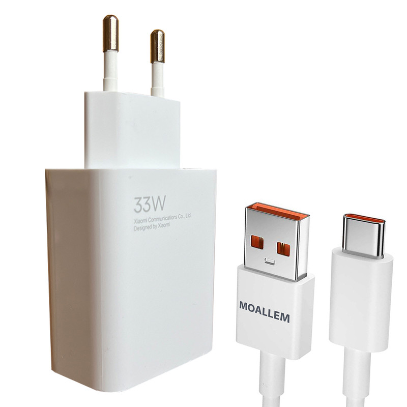 شارژر دیواری 33 وات مدل super-fast33w به همراه کابل تبدیل USB-C