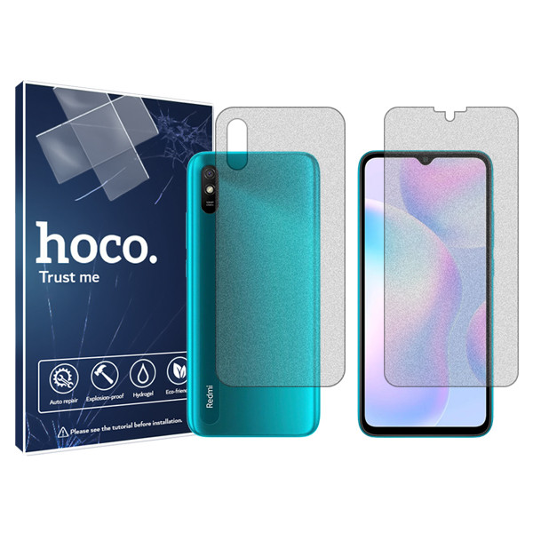 خرید و قیمت محافظ صفحه نمایش مات هوکو مدل HyMTT مناسب برای گوشی موبایل شیائومی Redmi 9A به همراه محافظ پشت گوشی