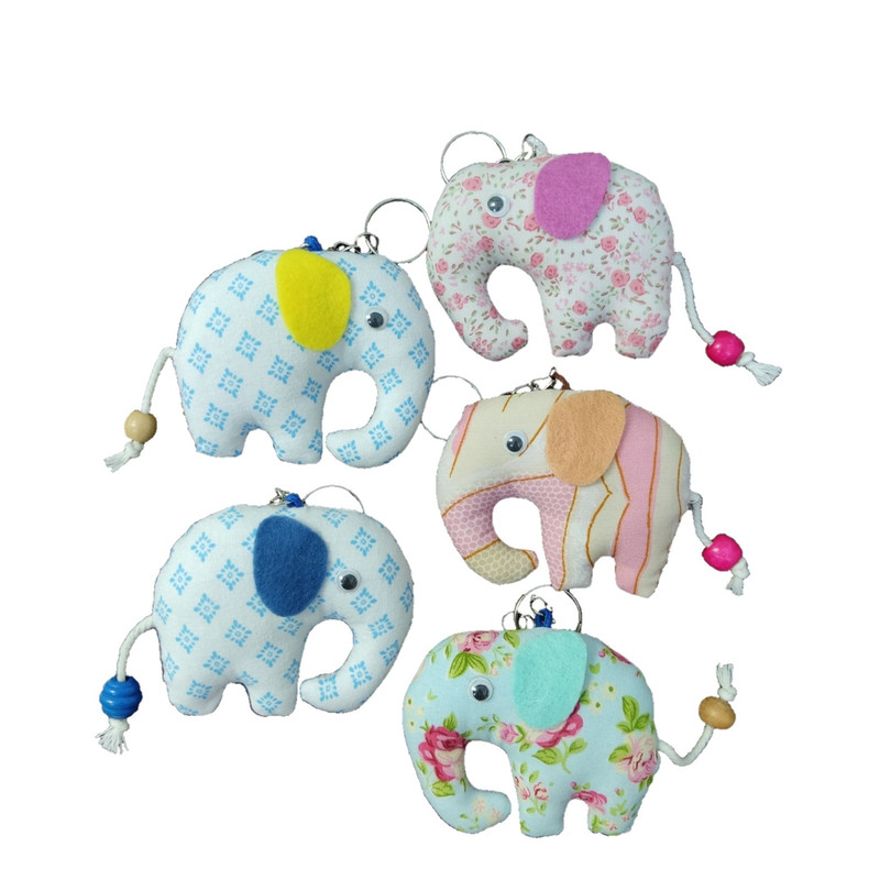 خرید و قیمت جاکلیدی پارچه ای طرح فیل مجموعه 5 عددی