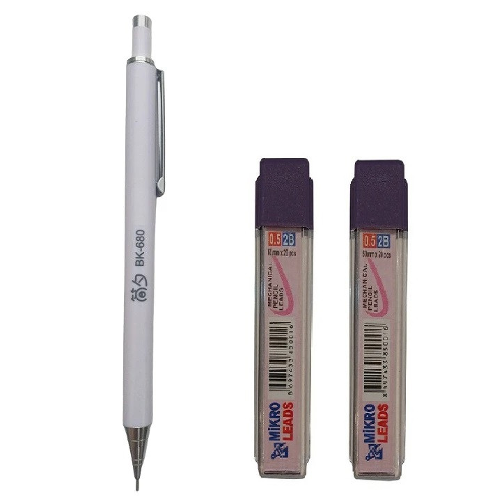 مداد نوکی 0.5 میلی متری مدل شقایق به همراه نوک بسته 3 عددی