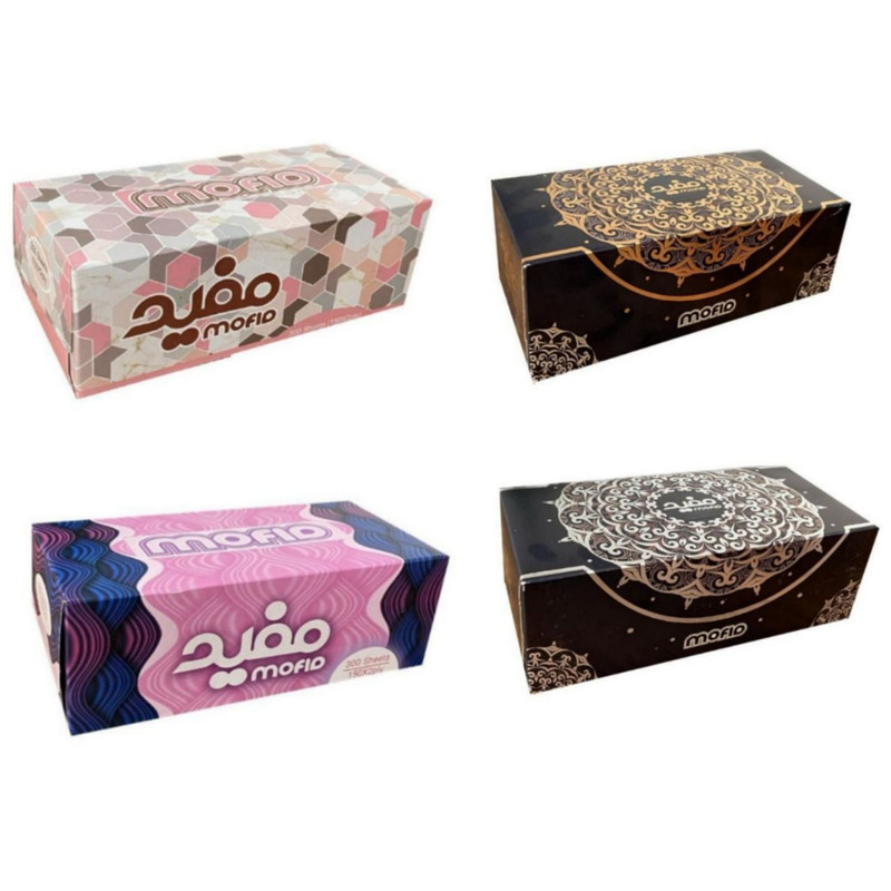 دستمال کاغذی 150 برگ مفید مدل Rk مجموعه 4 عددی