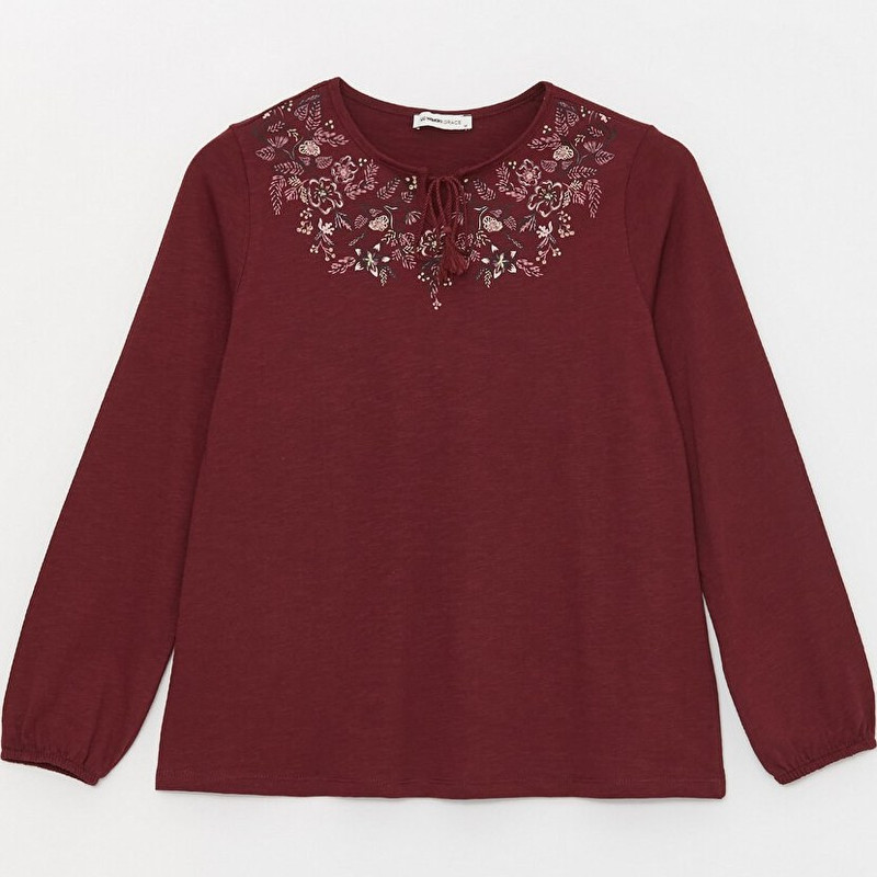 بلوز آستین بلند زنانه ال سی وایکیکی مدل W3IV13Z8