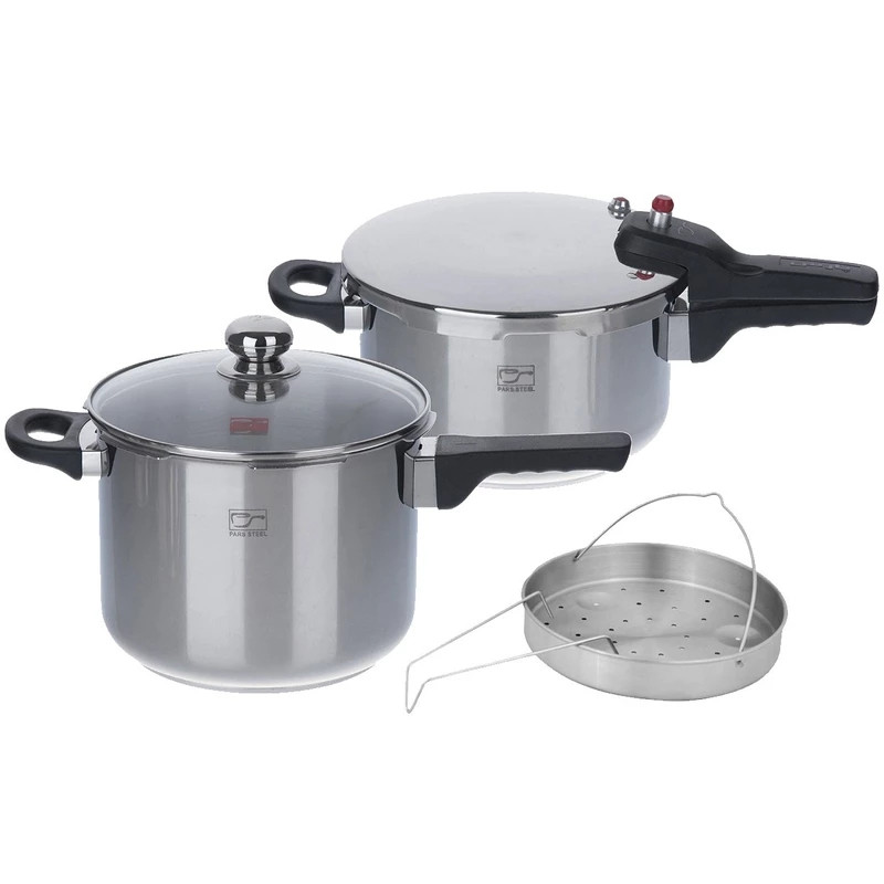 خرید و قیمت زودپز دوقلو پارس استیل مدل 4.5 گنجایش 6 لیتر