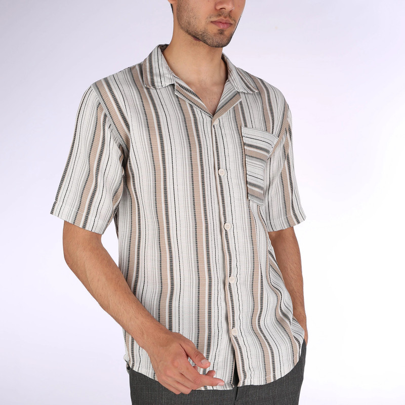 خرید و قیمت پیراهن آستین کوتاه مردانه سون پون مدل M127-4