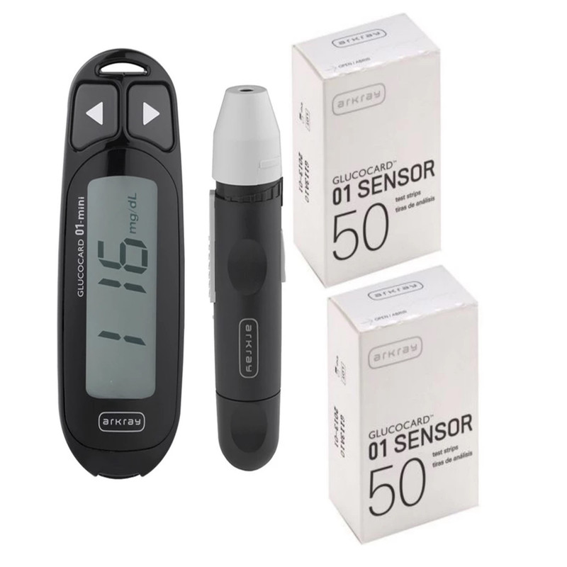 دستگاه تست قند خون آرکری مدل 01 به همراه نوار تست قند خون بسته 2 عددی