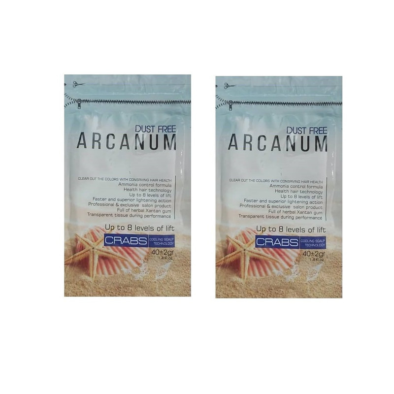 پودر دکلره آرکانوم مدل خرچنگ وزن 40 گرم بسته 2 عددی