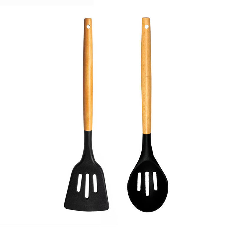 سرویس کفگیر و ملاقه 2 پارچه مدل سیلیکونی