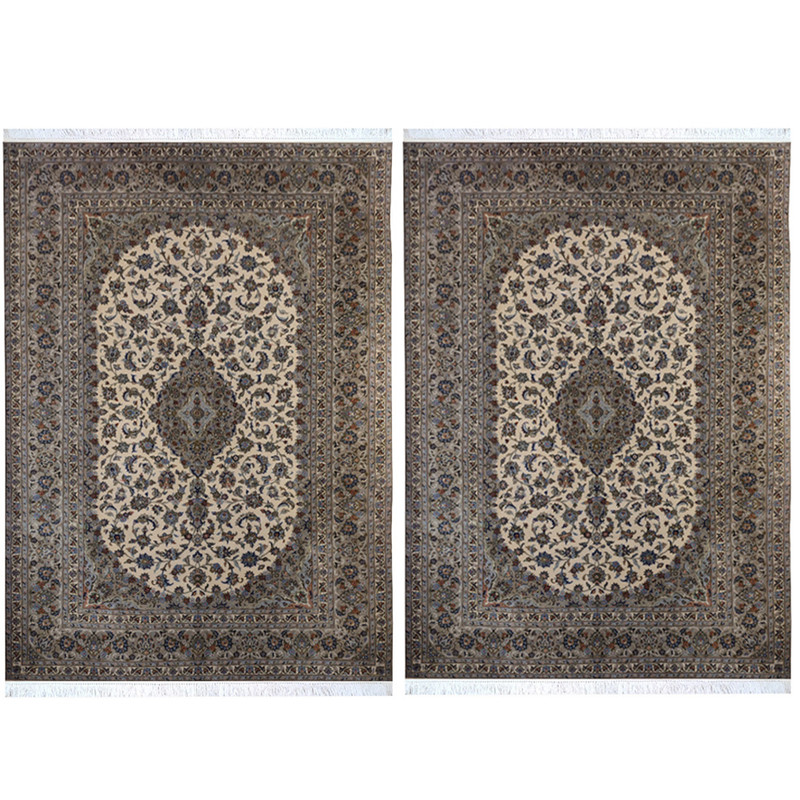 فرش دستبافت نه متری فرش رضا ترکمنی طرح اردکان کد 04 یک جفت