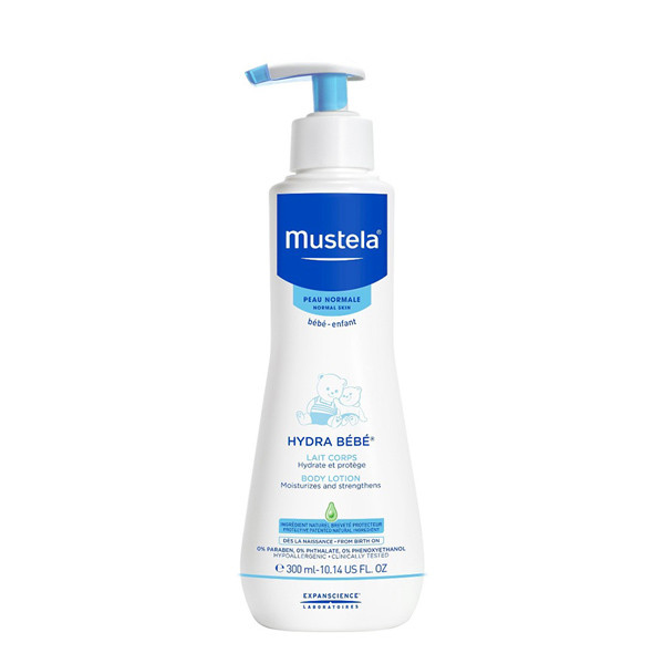 ژل شستشو دهنده سر و بدن کودک موستلا مدل Hydra bebe حجم 300 میلی لیتر