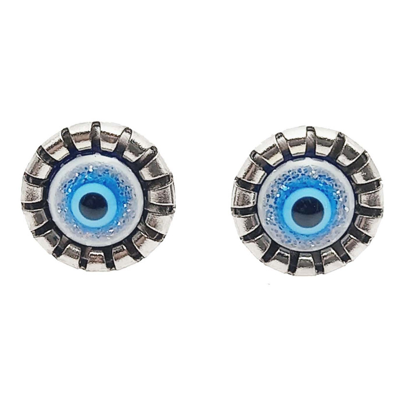 خرید و قیمت گوشواره زنانه طرح چشم زخم مدل اکلیلی کد 773GUZ