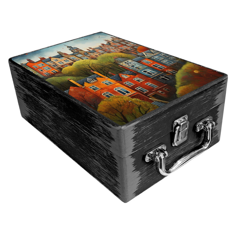 جعبه هدیه مدل چوبی طرح بهاری کد WS767