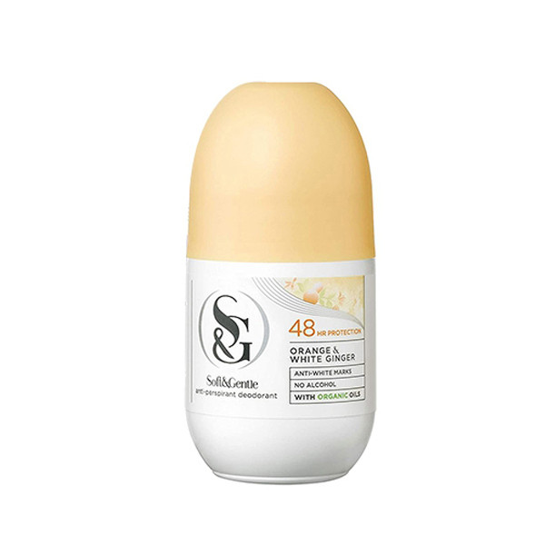 رول ضد تعریق زنانه سافت اند جنتل مدل Orange & White Ginger حجم 50 میلی لیتر