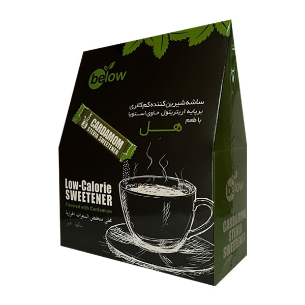 خرید و قیمت ساشه شیرین کننده کم کالری بر پایه اریتریتول حاوی استویا با طعم هل بیلو - 1 گرم بسته 50 عددی