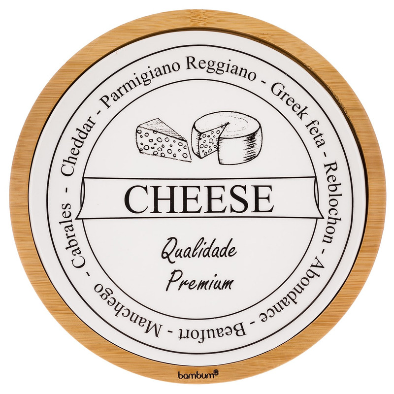 ست تخته برش پنیر 2 پارچه بامبوم مدل BB0297