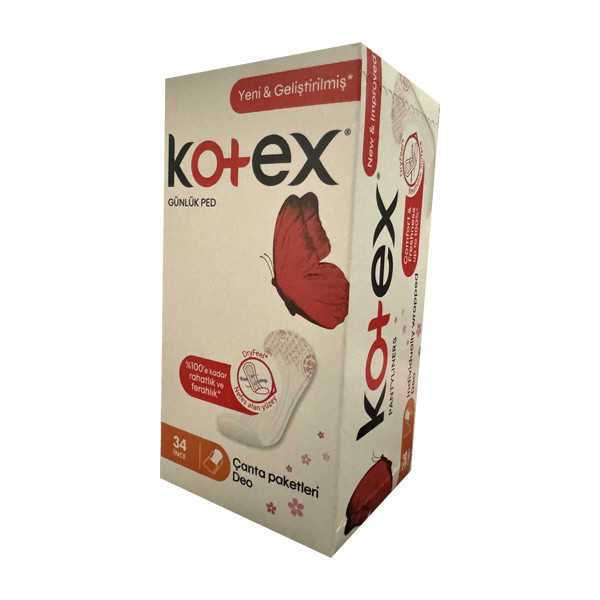 خرید و قیمت پد بهداشتی کوتکس مدل pantyliners بسته 34 عددی