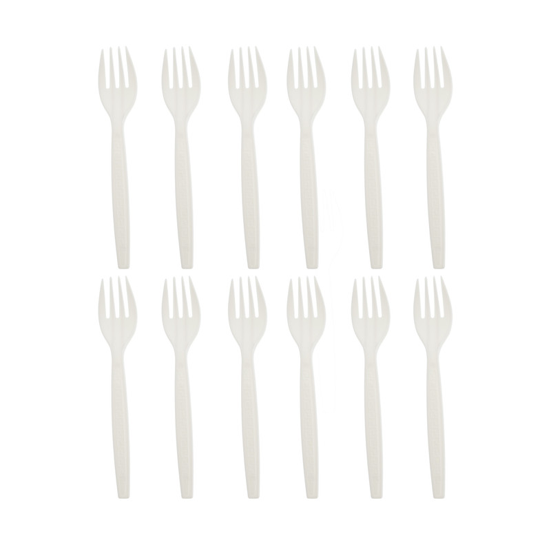 خرید و قیمت چنگال یکبار مصرف درفین کد 600119 بسته 12 عددی