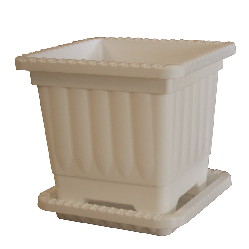 گلدان مدل پلاستیکی مربع کد Sq42