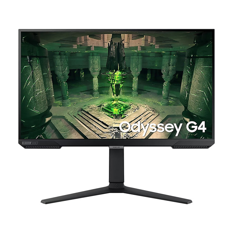 مانیتور گیمینگ 25 اینچ سامسونگ مدل Odyssey G4 G40B LS25BG402EMXUE، رزولوشن Full HD، پنل IPS، نرخ بروزرسانی 240 هرتز، با نسبت تصویر 16:9، دارای پورت HDMI و DisplayPort و خروجی هدفون
