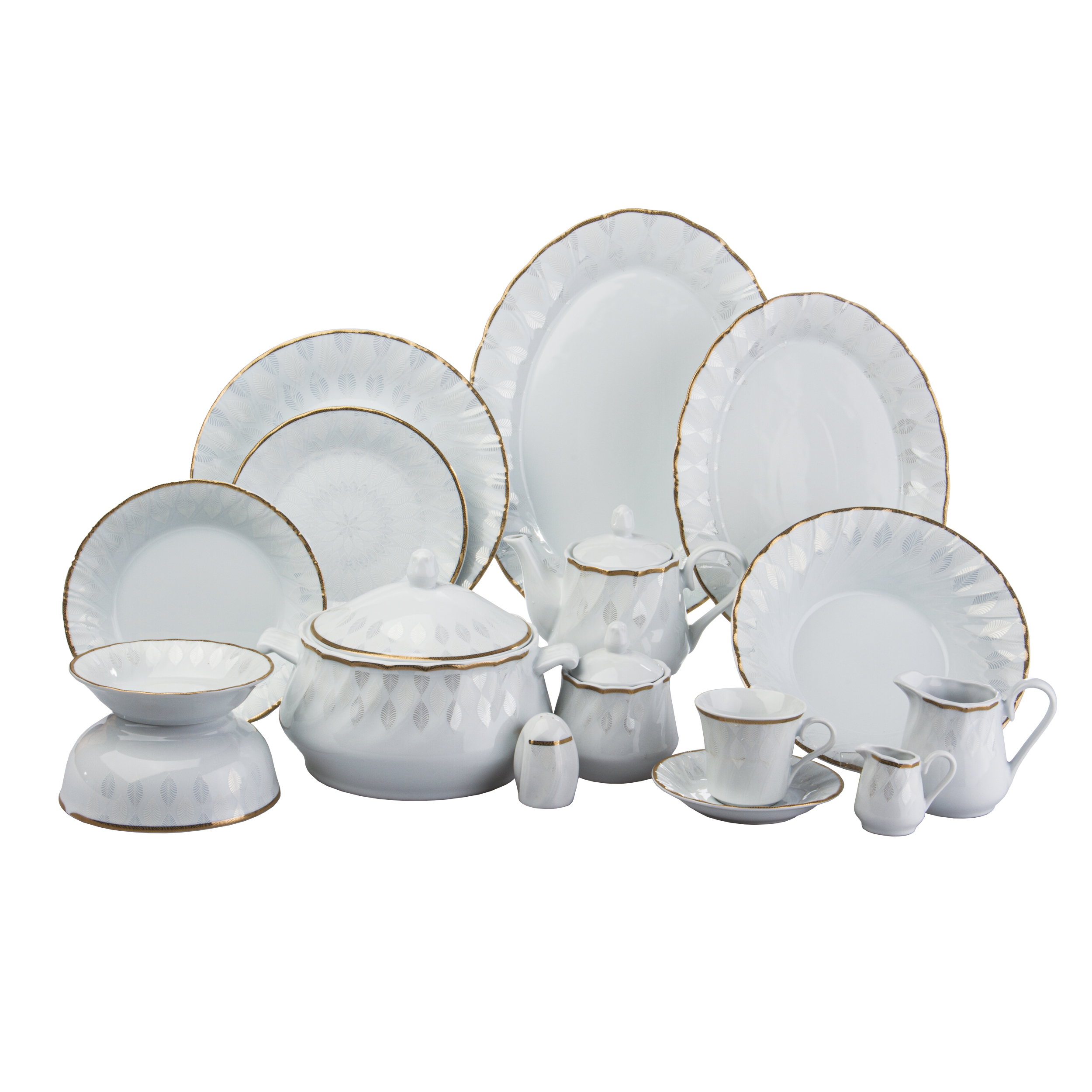 خرید و قیمت سرویس غذاخوری 85 پارچه چینی توس طرح پیوگا