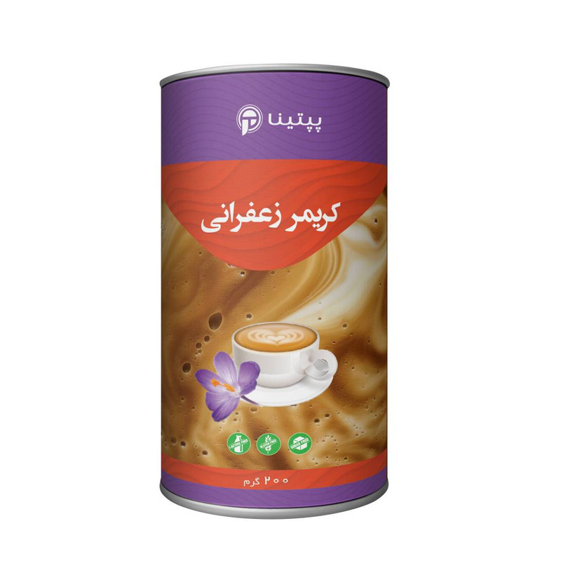 خرید و قیمت کریمر غیر لبنی زعفرانی بدون شکر پپتینا - 200 گرم