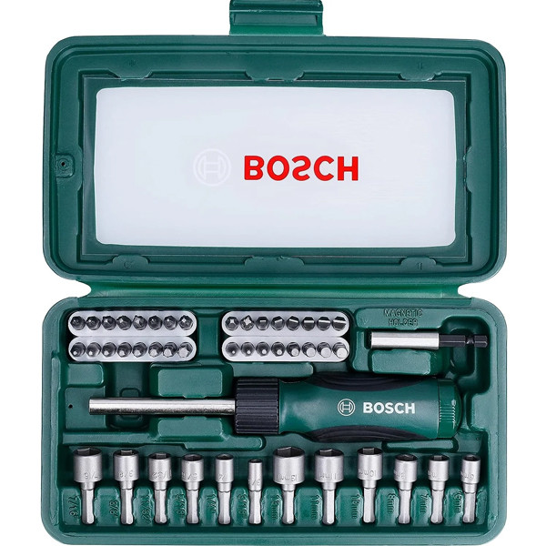 خرید و قیمت آچار بکس بوش مدل 2607019504 مجموعه 46 عددی