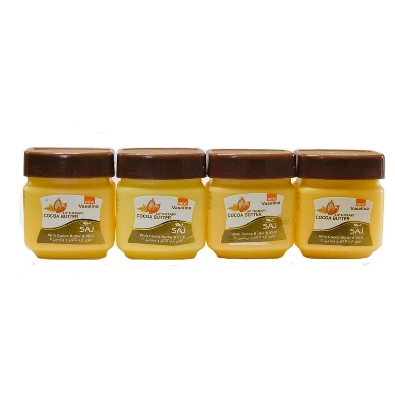 وازلین لب ساج مدل کره کاکائو مجموعه 4 عددی