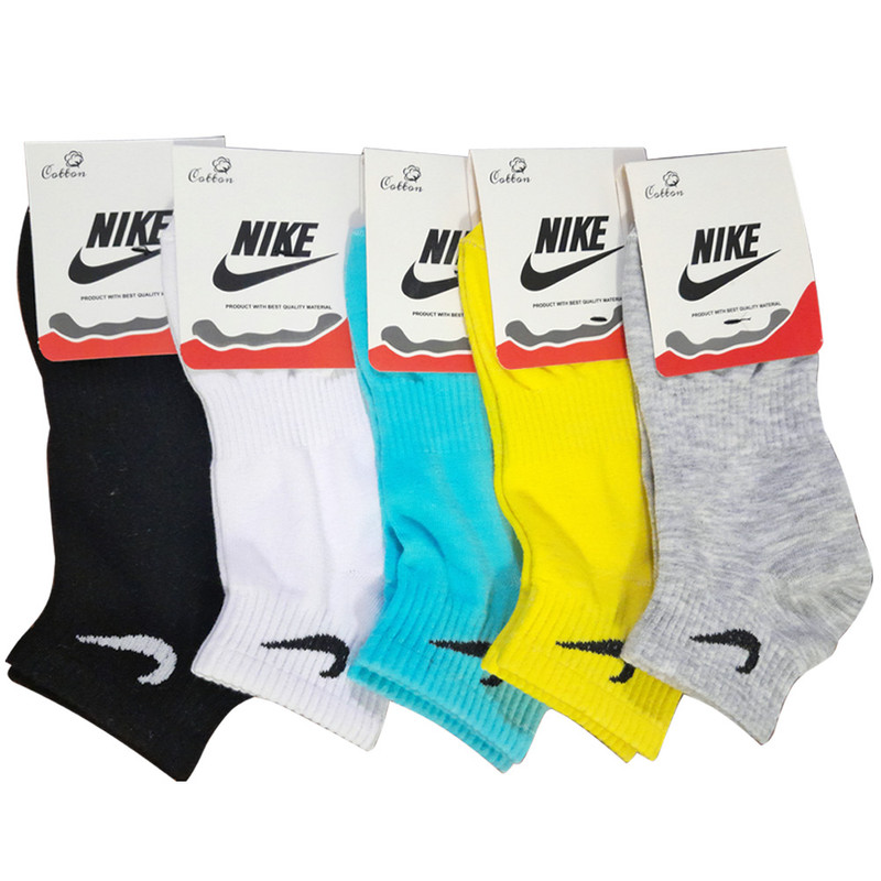 جوراب ساق کوتاه زنانه مدل کمر کش بسته 5 عددی