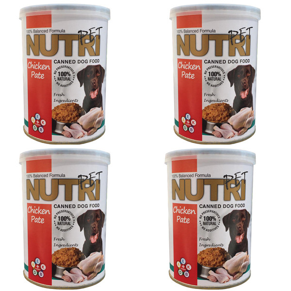 کنسرو غذای سگ نوتری پت مدل Chicken pate وزن 1800 گرم بسته 4 عددی