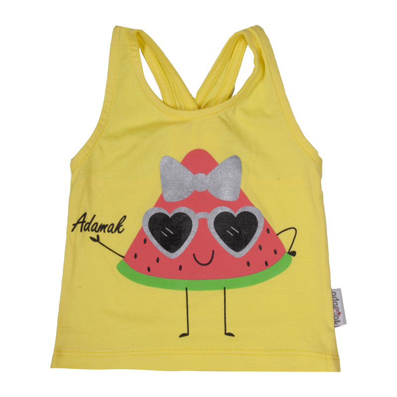 تاپ نوزادی آدمک کد 222700 رنگ لیمویی