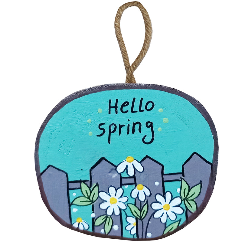 خرید و قیمت آویز چوبی مدل دیواری طرح بهار