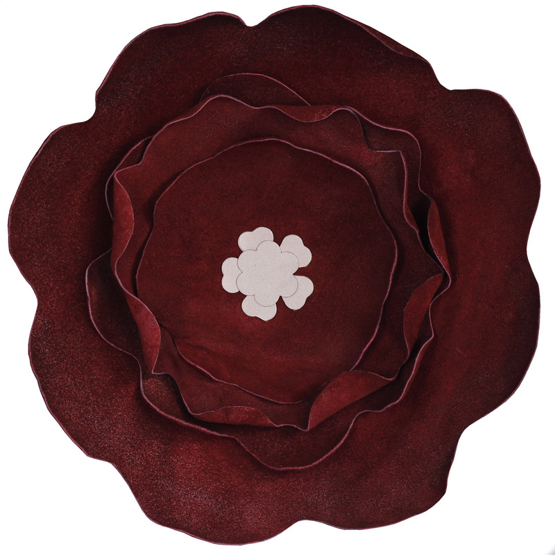 رومیزی طرح گل مدل چرم طبیعی