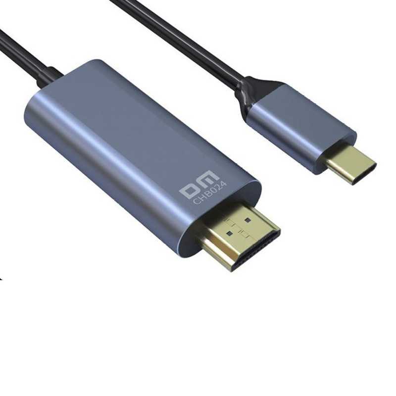خرید و قیمت کابل تبدیل USB-C به HDMI دی ام مدل CHB024 طول 1.8 متر