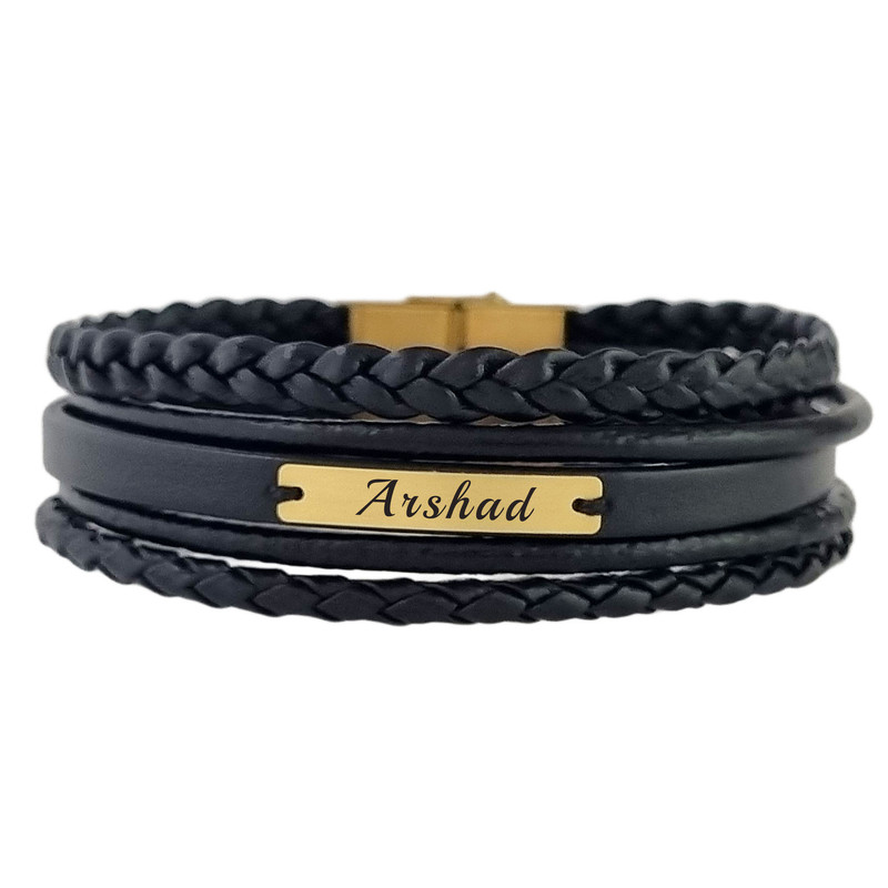 خرید و قیمت دستبند طلا 18 عیار مردانه لیردا مدل اسم ارشد 13401