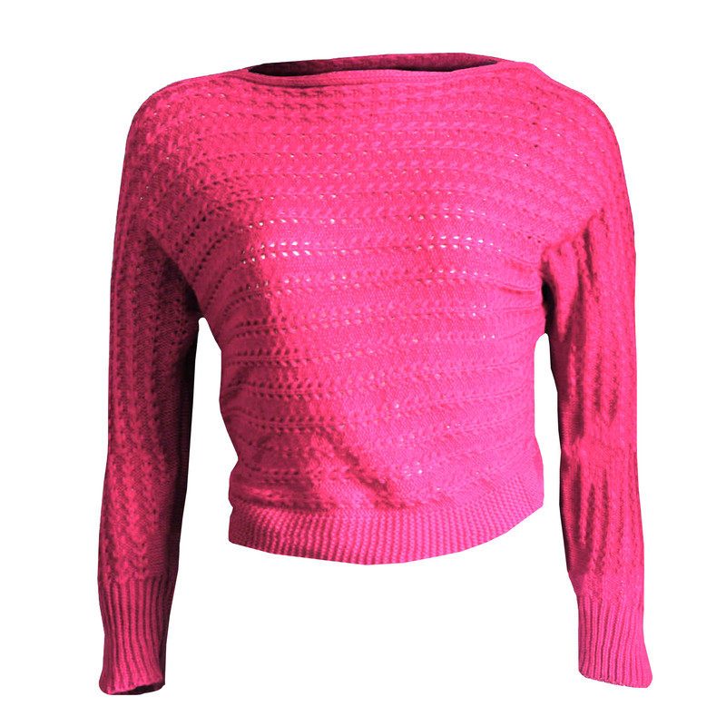 خرید و قیمت پلیور زنانه مدل کراپ کد GB رنگ صورتی