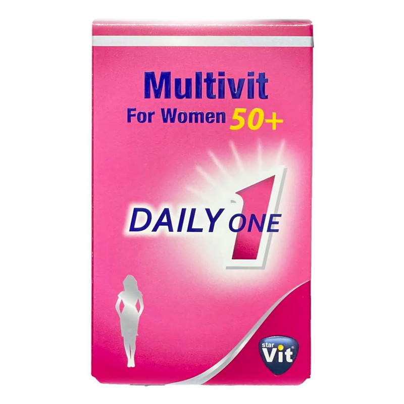 خرید و قیمت کپسول مولتی ویت بانوان بالای 50 سال استار ویت بسته 60 عددی