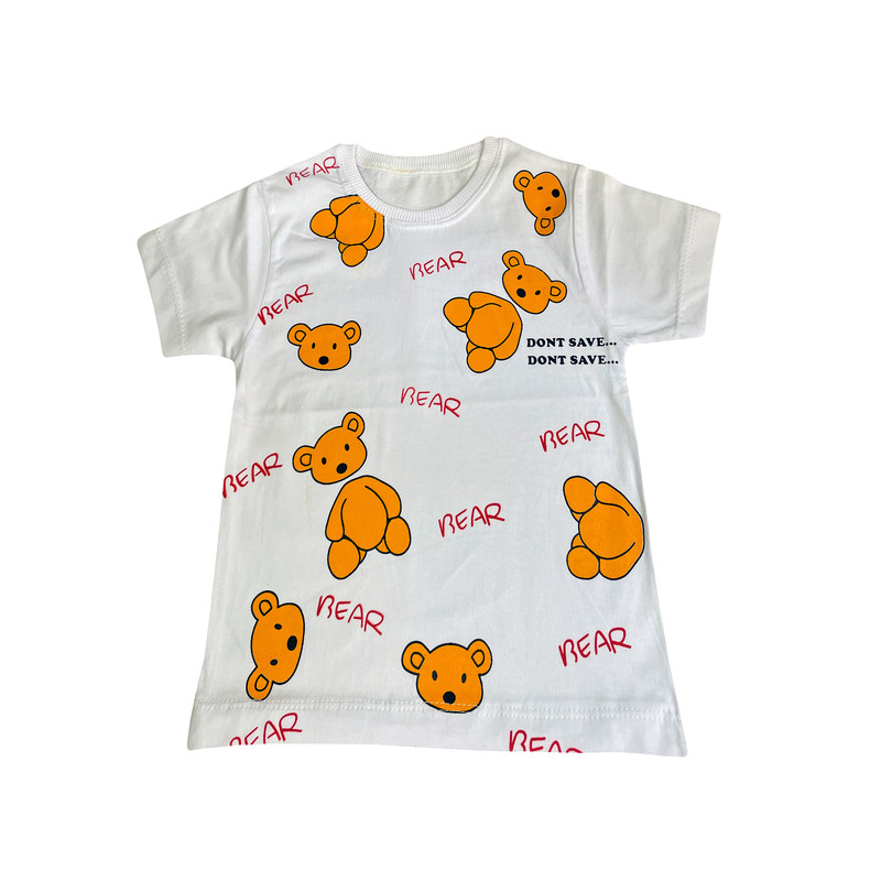 خرید و قیمت تی شرت آستین کوتاه بچگانه مدل عروسک خرسی کد 04