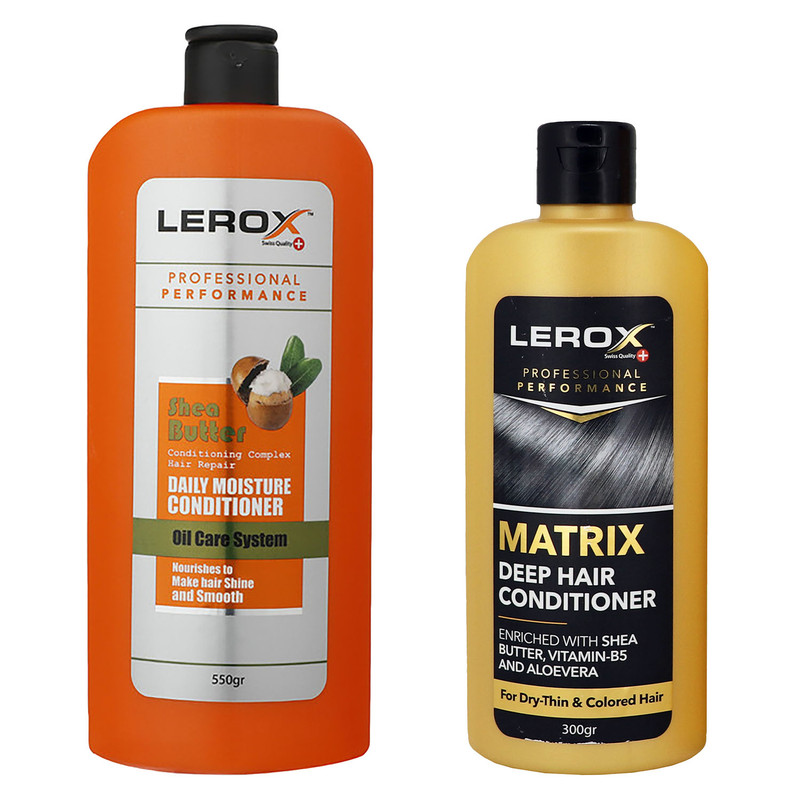 نرمکننده مو لروکس مدل شیباتر وزن 550 گرم به همراه نرم کننده مو لروکس مدل ماتریکس وزن 300 گرم