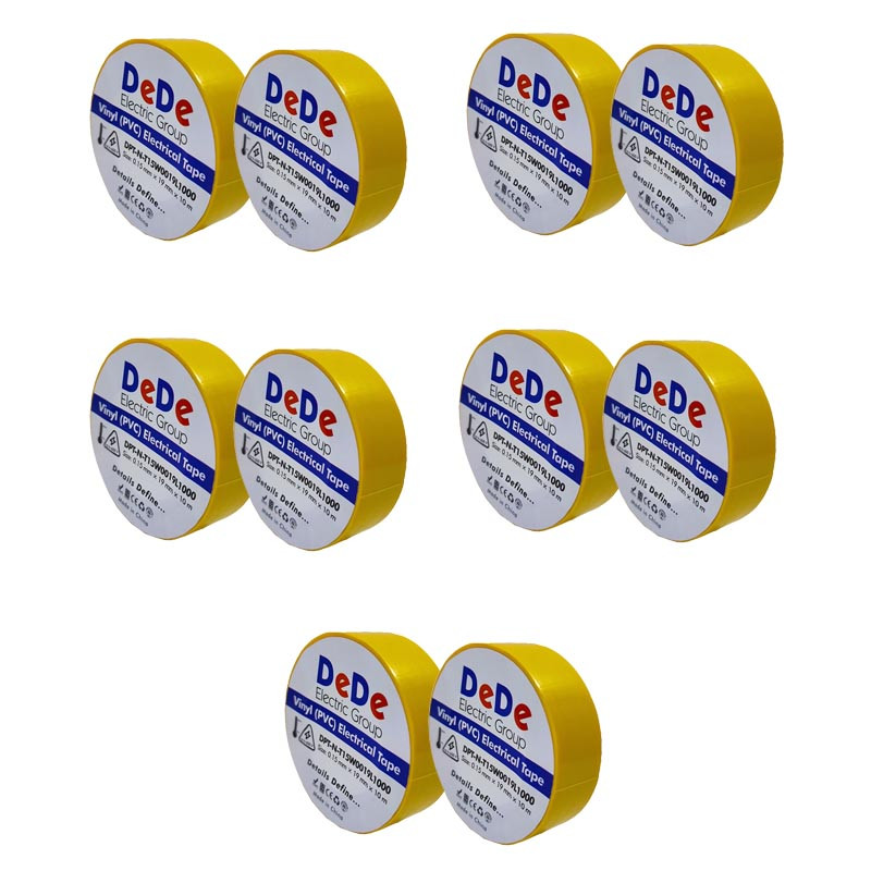 نوار چسب ده ده الکتریک گروپ مدل vinyl pvc بسته 10 عددی