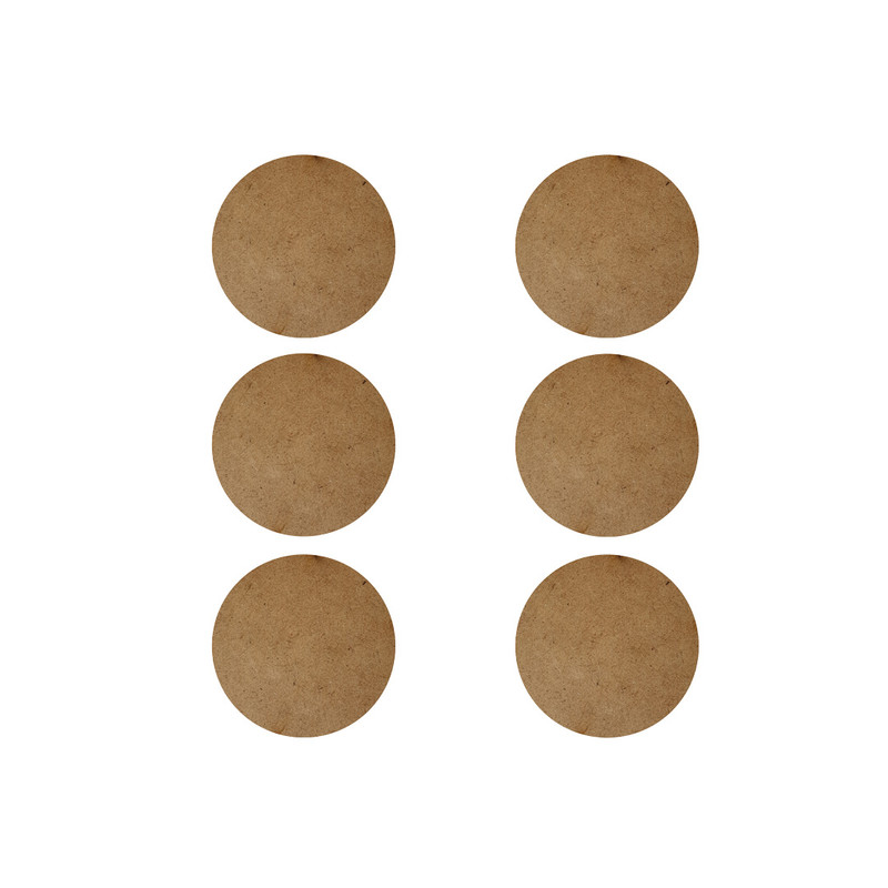 اسلایس چوبی مدل دایره 9 سانتی بسته 6 عددی