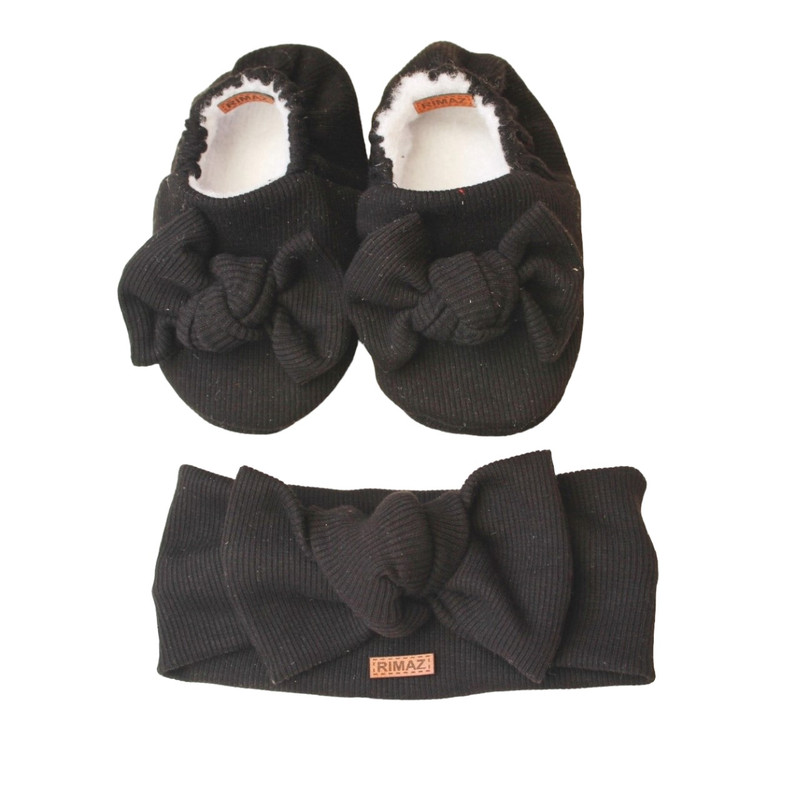 ست هدبند و پاپوش نوزادی ریماز مدل پاپیونی کد m903