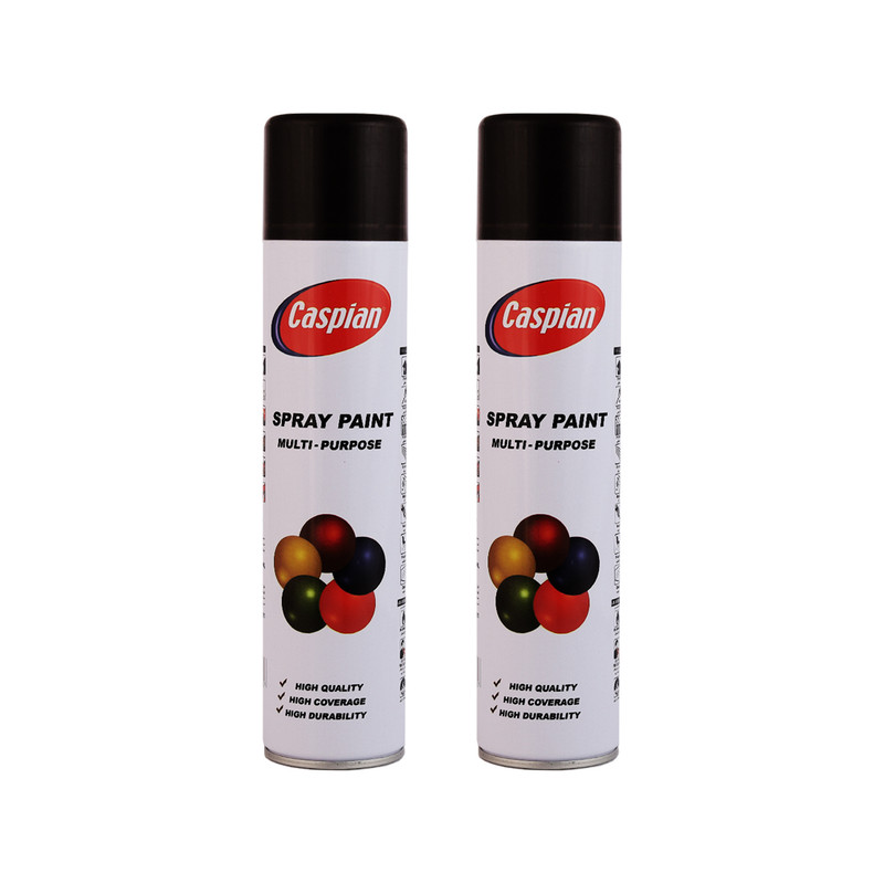 اسپری رنگ قهوه ای سوخته کاسپین مدل cas2 حجم 300 میلی لیتر مجموعه 2 عددی