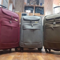 چمدان مسافرتی برند ماک (MACK) با پارچه ملانژ- ست 3 عددی