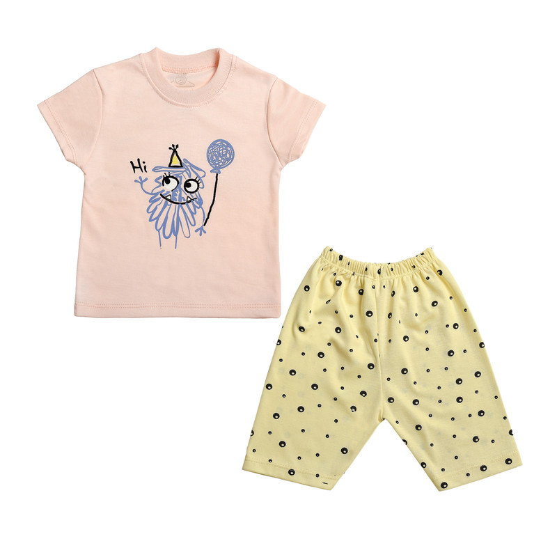 ست تی شرت آستین کوتاه و شلوارک بچگانه سپیدپوش مدل شعبده باز کد 140405