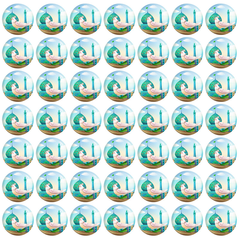 مگنت خندالو طرح کودکانه میلاد امام زمان نیمه شعبان کد 25553 بسته 49 عددی