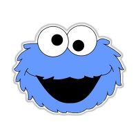 استیکر لپ تاپ طرح Cookie Monster کد 1655
