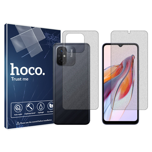 خرید و قیمت محافظ صفحه نمایش مات هوکو مدل HyMTT مناسب برای گوشی موبایل شیائومی Redmi 12C به همراه محافظ پشت گوشی