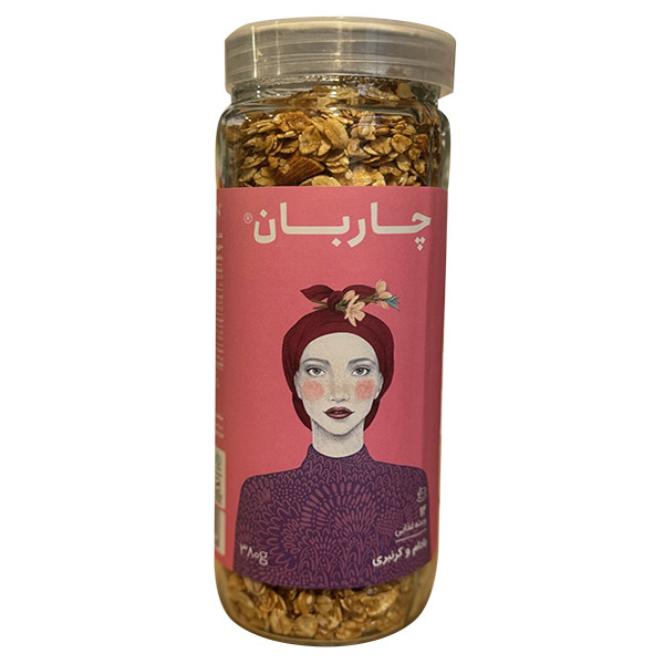موسلی گرانولا بادام و کرنبری چاربان - 380 گرم
