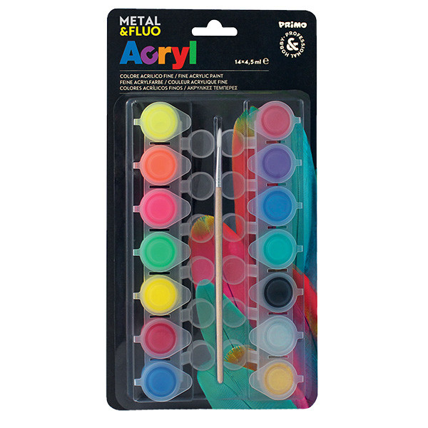 رنگ اکریلیک پریمو 14 رنگ کد 1612T14FM