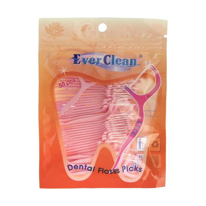 نخ دندان اورکلین مدل Floss picks بسته 50 عددی